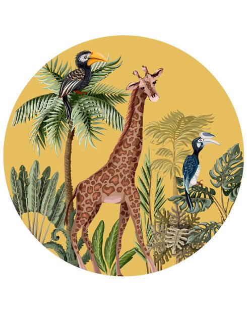 Set de table Parc safari circulaire individuel multicolore - D.40 cm