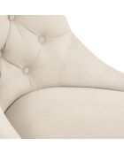 Chaise en Velours Queen beige - 64x57x98 cm