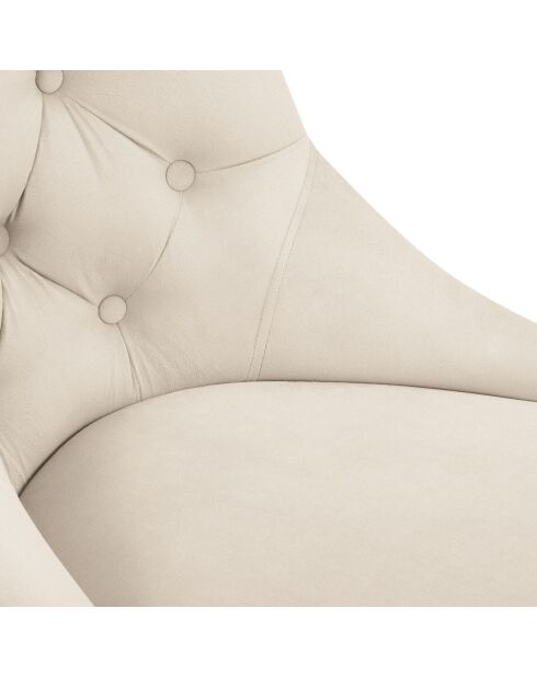 Chaise en Velours Queen beige - 64x57x98 cm