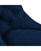 Chaise en Velours Queen bleu roi - 64x57x98 cm