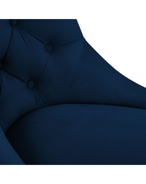Chaise en Velours Queen bleu roi - 64x57x98 cm