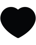Sticker ardoise Coeur noir - 50x60 cm