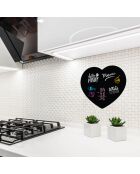 Sticker ardoise Coeur noir - 50x60 cm