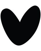 Sticker ardoise Coeur noir - 60x60 cm