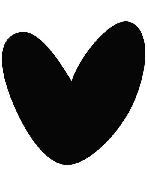 Sticker ardoise Coeur noir - 60x60 cm