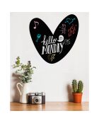 Sticker ardoise Coeur noir - 60x60 cm