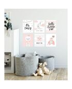 6 Peintures murales pour enfants multicolores - 40x60 cm