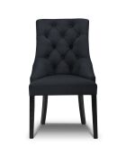 Chaise en Velours Queen bleu foncé - 64x57x98 cm