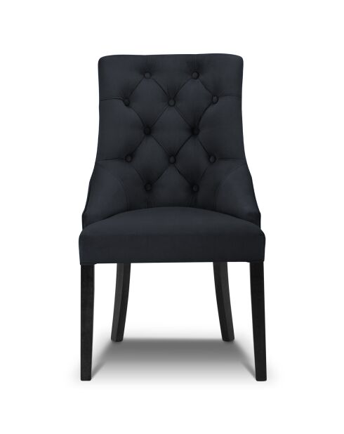 Chaise en Velours Queen bleu foncé - 64x57x98 cm