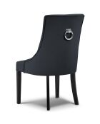 Chaise en Velours Queen bleu foncé - 64x57x98 cm