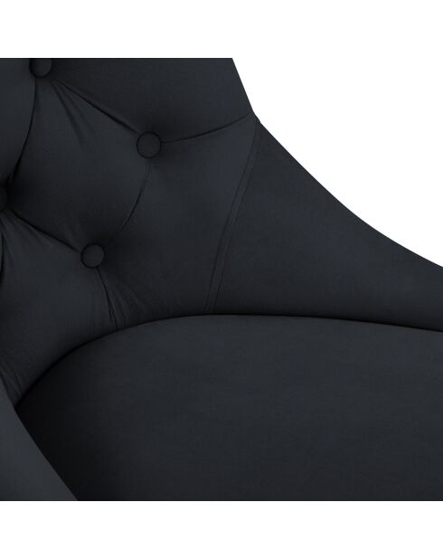 Chaise en Velours Queen bleu foncé - 64x57x98 cm