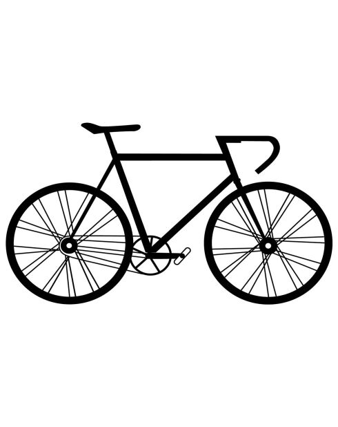 Autocollant vélo noir - 90x50 cm