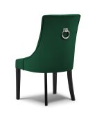 Chaise Velours Queen vert bouteille - 64x57x98 cm
