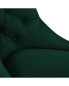 Chaise Velours Queen vert bouteille - 64x57x98 cm
