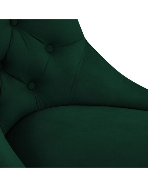 Chaise Velours Queen vert bouteille - 64x57x98 cm