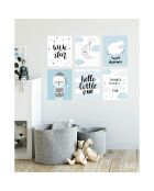 6 Peintures murales pour enfants multicolores - 60x60 cm