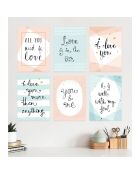 6 Peintures murales pour enfants multicolores - 60x60 cm