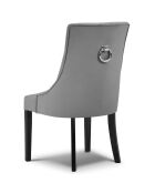 Chaise Velours Queen gris clair - 64x57x98 cm
