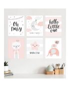 6 Peintures murales pour enfants multicolores - 60x60 cm