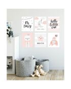 6 Peintures murales pour enfants multicolores - 60x60 cm