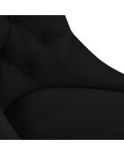 Chaise en Velours Queen noire - 64x57x98 cm