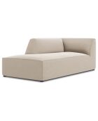 Chaise Longue gauche velours Sao beige - 181x93x69 cm