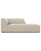 Chaise Longue droit velours Sao beige - 181x93x69 cm