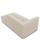 Chaise Longue droit velours Sao beige - 181x93x69 cm