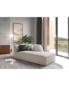 Chaise Longue droit velours Sao beige - 181x93x69 cm
