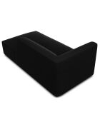 Chaise Longue droit velours Sao noire - 181x93x69 cm