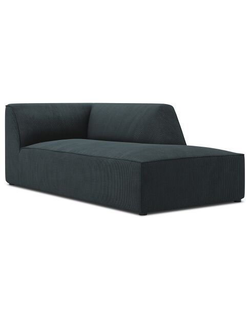 Chaise Longue droit Sao bleue - 181x93x69 cm
