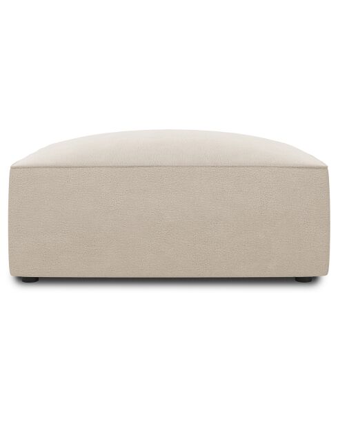 Pouf Velours Sao beige - 93x93x40 cm