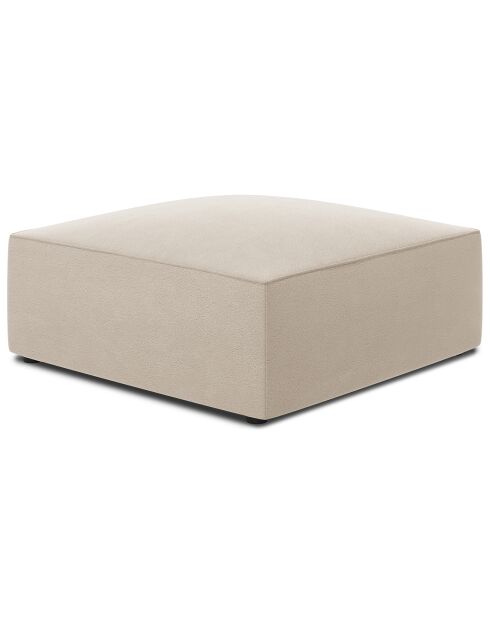 Pouf Velours Sao beige - 93x93x40 cm