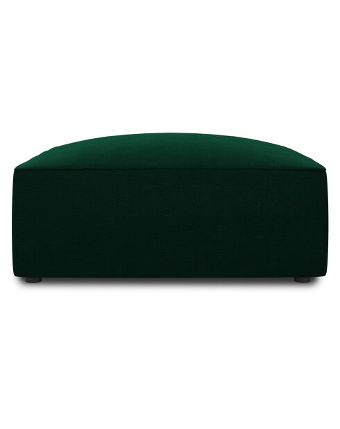 Pouf Velours Sao vert bouteille - 93x93x40 cm