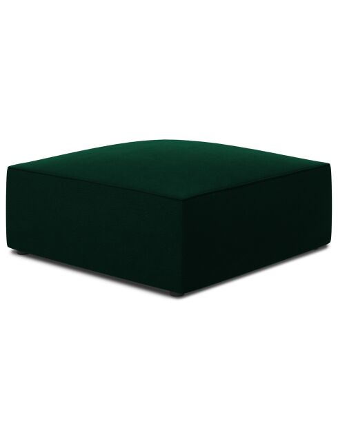 Pouf Velours Sao vert bouteille - 93x93x40 cm