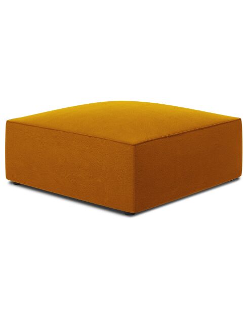 Pouf Velours Sao jaune - 93x93x40 cm