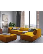 Pouf Velours Sao jaune - 93x93x40 cm