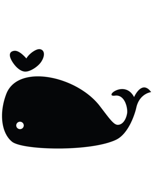 Sticker ardoise Baleine noir - 60x90 cm