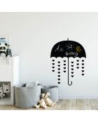 Sticker ardoise Parapluie noir - 60x90 cm