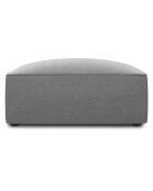 Pouf Velours Sao gris clair - 93x93x40 cm
