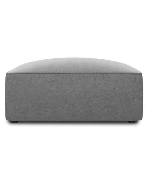 Pouf Velours Sao gris clair - 93x93x40 cm