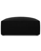 Pouf Velours Sao noir - 93x93x40 cm