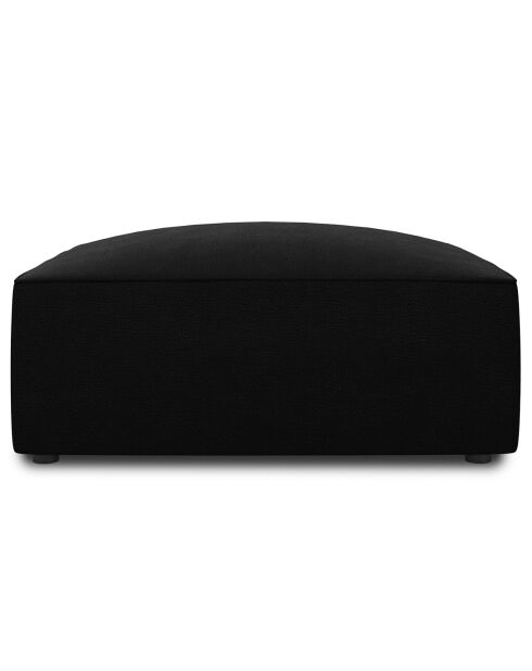 Pouf Velours Sao noir - 93x93x40 cm