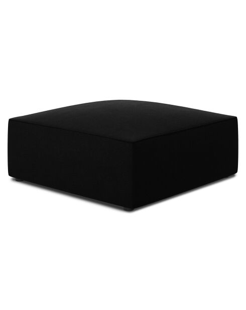 Pouf Velours Sao noir - 93x93x40 cm