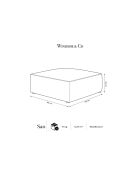 Pouf Velours Sao noir - 93x93x40 cm