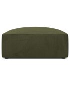 Pouf Velours côtelé Sao vert - 93x93x40 cm