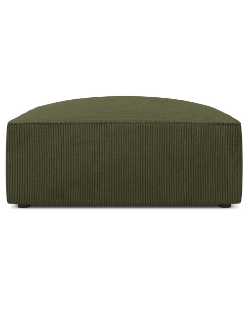 Pouf Velours côtelé Sao vert - 93x93x40 cm