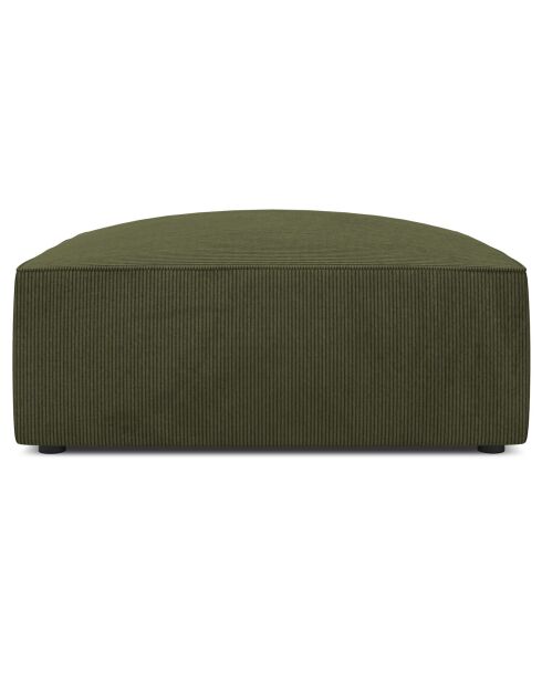 Pouf Velours côtelé Sao vert - 93x93x40 cm