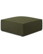 Pouf Velours côtelé Sao vert - 93x93x40 cm