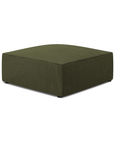 Pouf Velours côtelé Sao vert - 93x93x40 cm